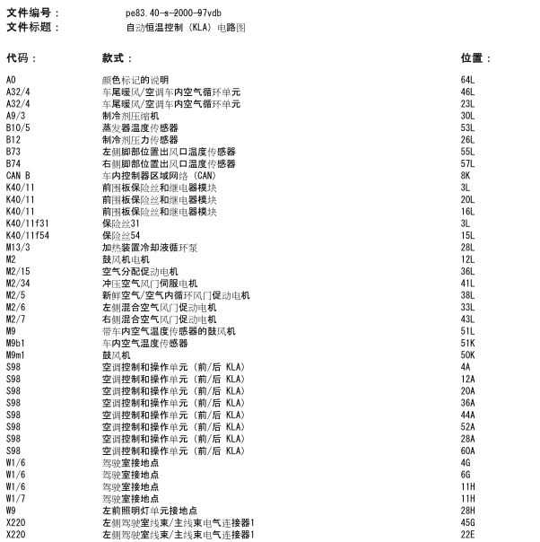 2017年奔驰威霆空调电路图
