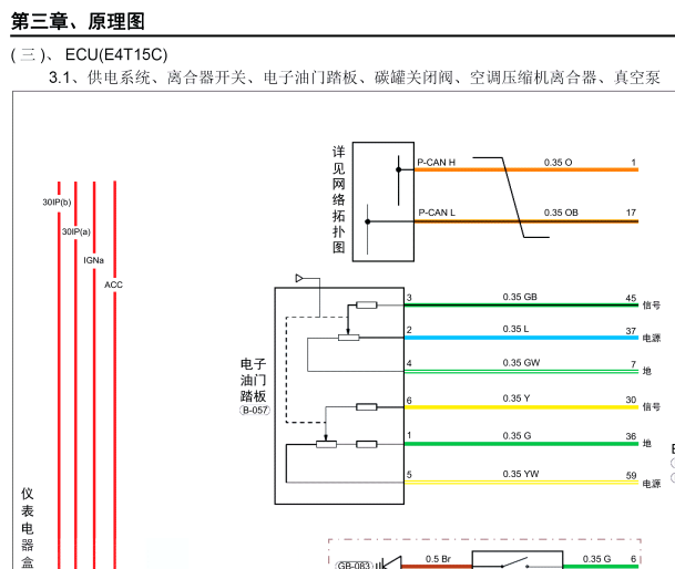 奇瑞SQRE4T15C发动机和变速箱电路图