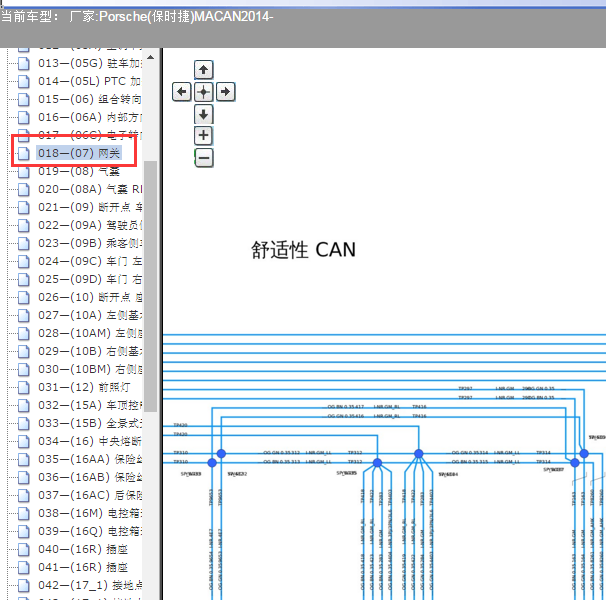 2014年保时捷MACAN  网络CAN电路图