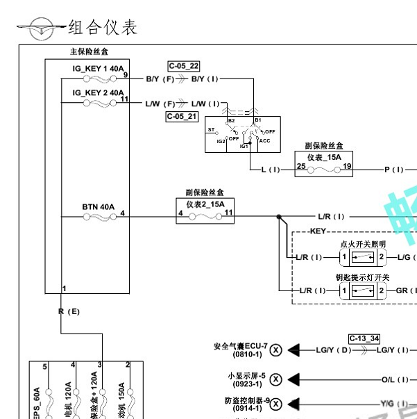 海马福美来仪表电路图