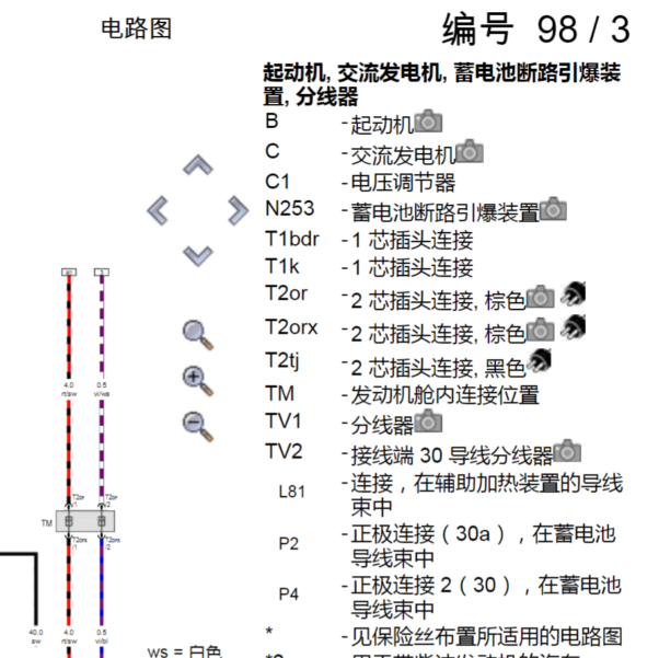 2018年奥迪A8L充电系统电路图