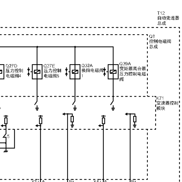 2019年荣威RX5MAX 变速箱系统电路图