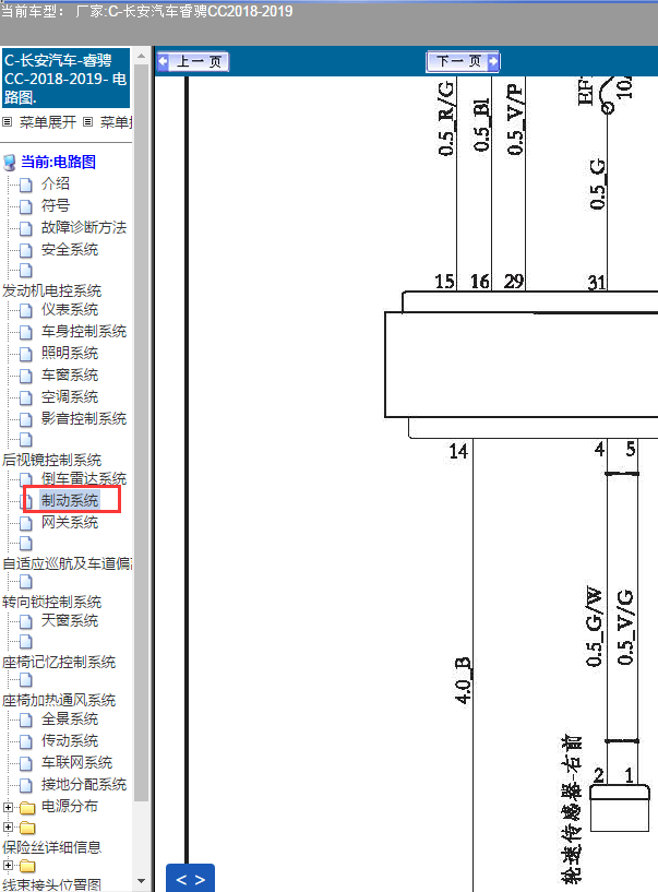 2019年长安睿驰CCABS电路图