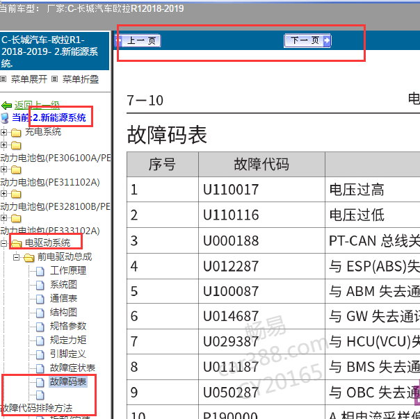 19款长城欧拉电驱动模块故障码解析