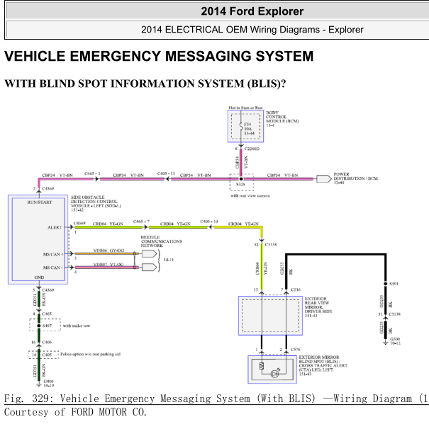 2014年探险者故障码B11D6相关电路图