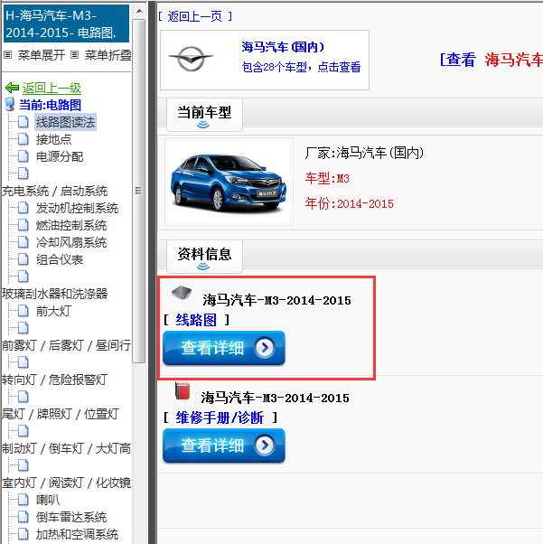 海马汽车-M3-2014-2015[ 线路图 ]