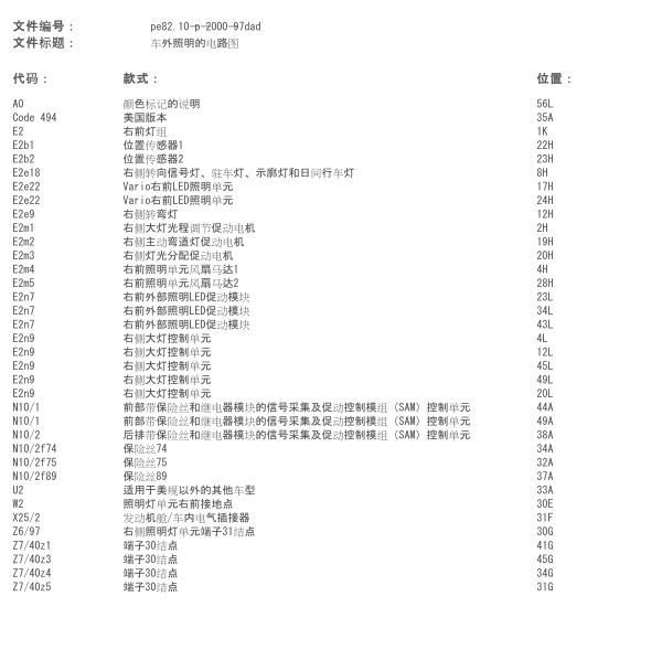 2013年奔驰E260大灯控制单元电路图