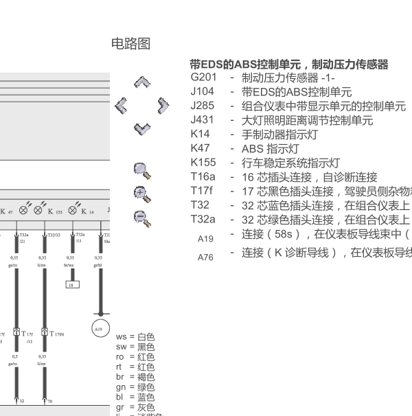 2003年奥迪A6 ABS电路图