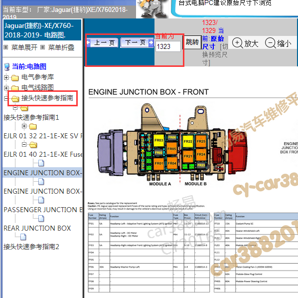 2018年捷豹XE保险分配资料