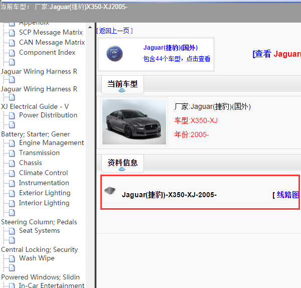 2005年捷豹XJ全车电路图