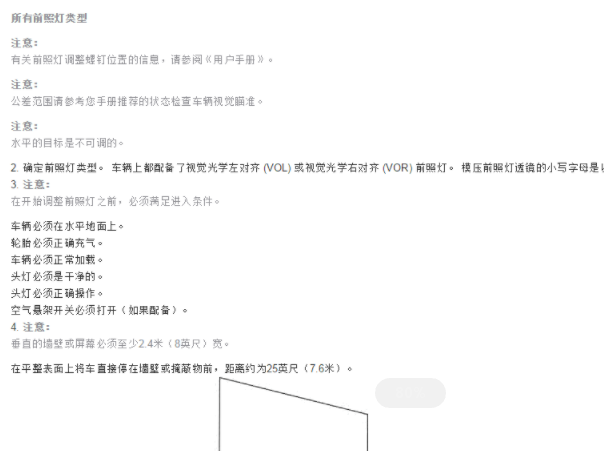 2014年福特翼虎大灯调整资料