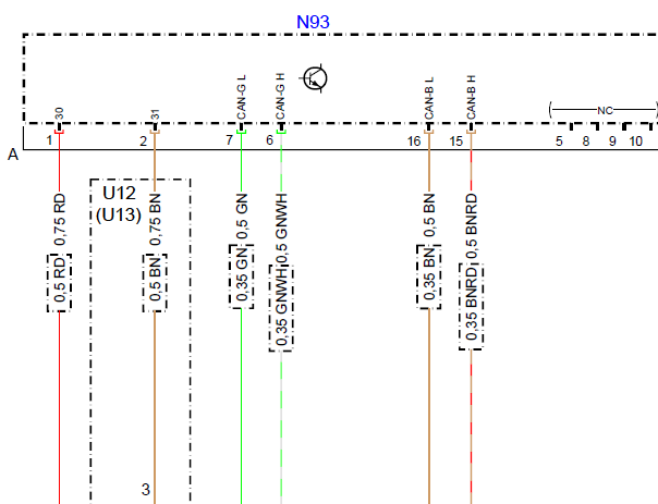2008年奔驰S350网关电路图和位置资料