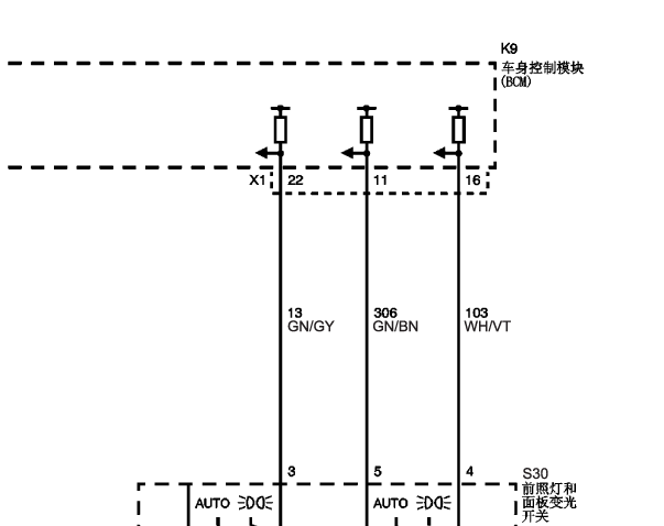 2014年别克GL8车身相关电路图