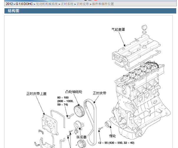 2012年起亚赛拉图发动机维修手册