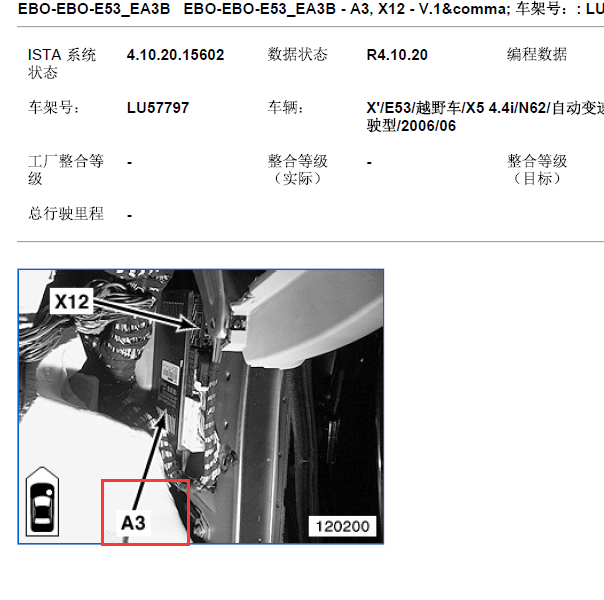 2006年宝马X5 灯光控制模块位置