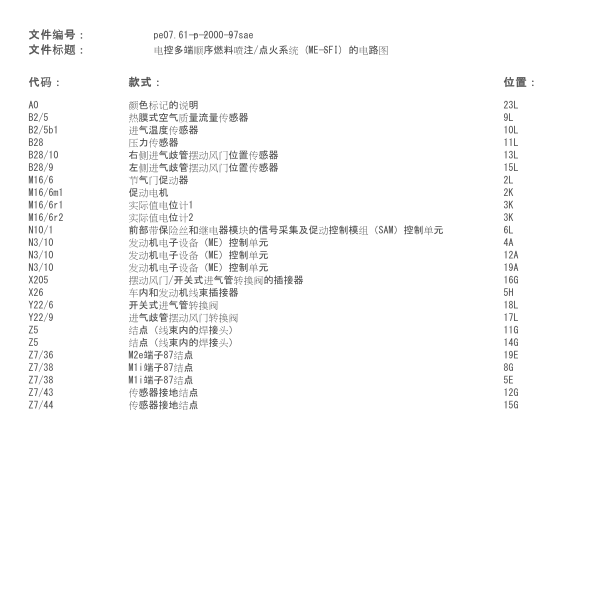 2012年奔驰S300L发动机电脑电路图