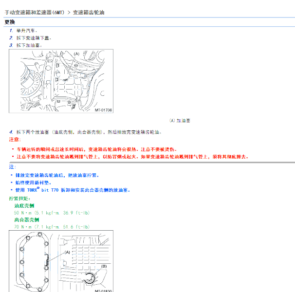 斯巴鲁翼博WXR 变速箱油更换