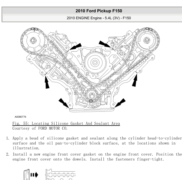 2010年福特F150正时安装图