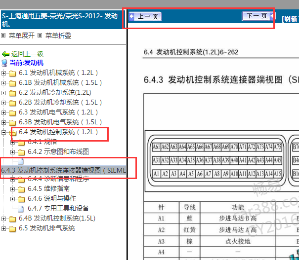 2012年五菱宏光发动机电脑针脚资料