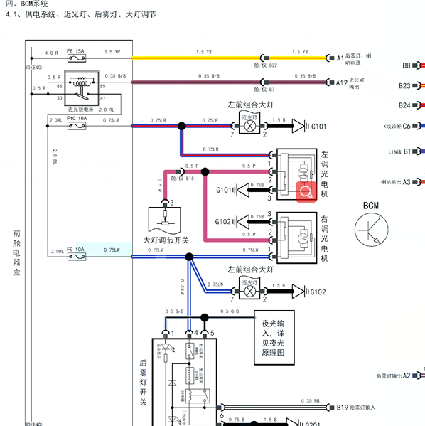 2018年开瑞K50 BCM电路图