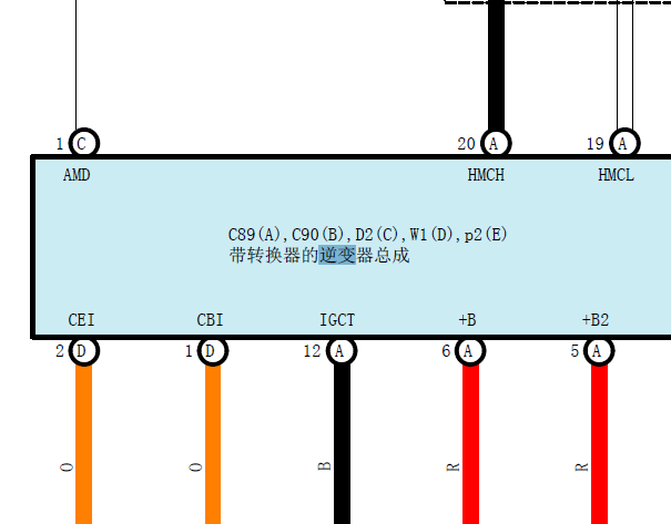 2020年丰田卡罗拉逆变器电路图