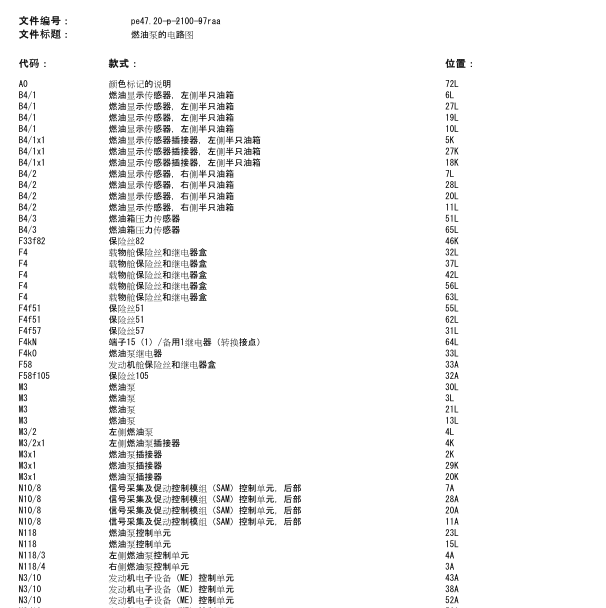 2012年奔驰r350油泵控制模块电路图