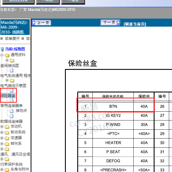2010年马自达6保险分配