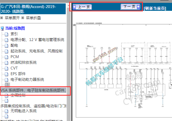 2019-2020年本田雅阁ABS电路图