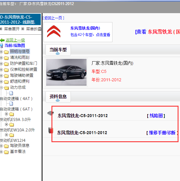 2011年雪铁龙C5全车资料