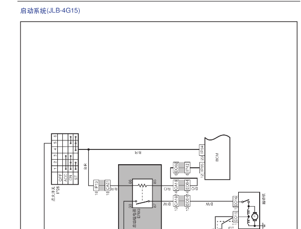 吉利金刚起动电路图