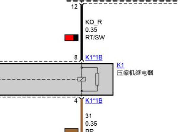 2014年宝马X5空气悬挂打气泵继电器位置和电路图