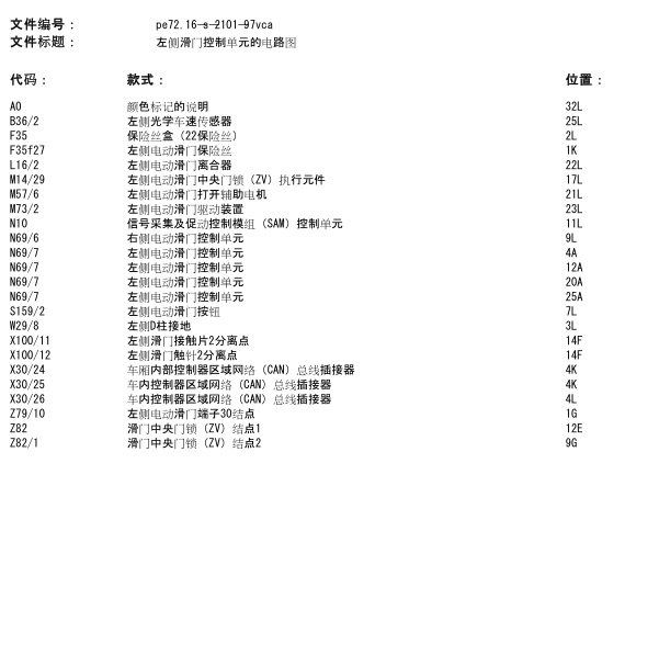 2013年奔驰威霆滑门电路图