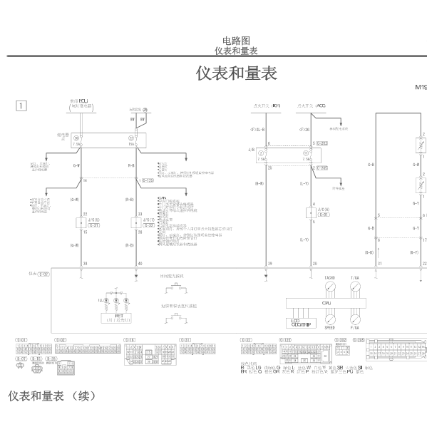 2007年三菱格蓝迪仪表电路图