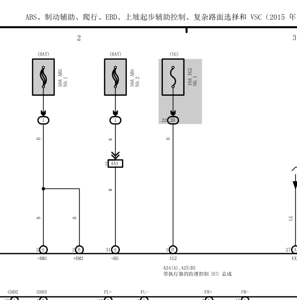 2016年兰德酷路泽ABS电路图