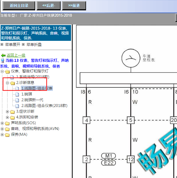15年锐骐仪表电路图