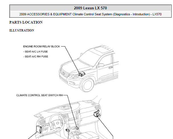 2009年雷克萨斯LX570元件位置