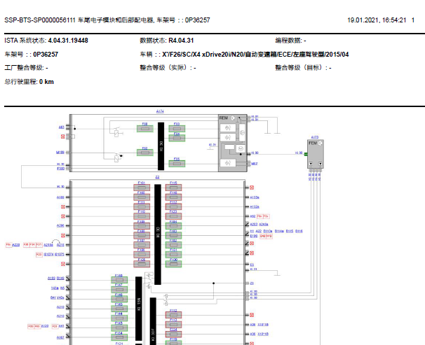 2015年宝马X4保险丝电路图