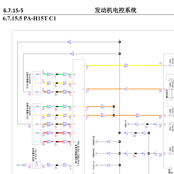 长安CX70发动机电路图