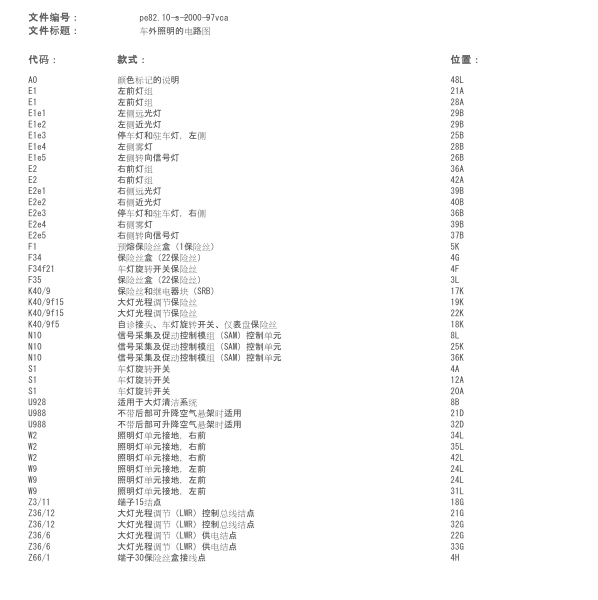 奔驰威霆灯光电路图