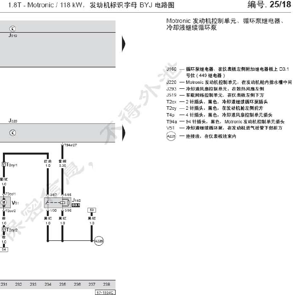 斯柯达明锐BYJ发动机冷却电路图