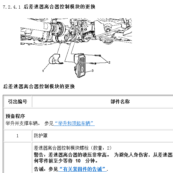 2011年凯迪拉克SRX差速器离合器控制模块维修