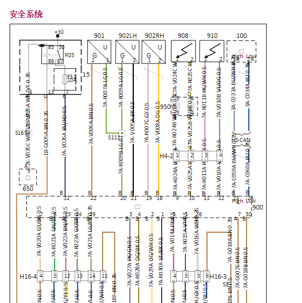 观致5气囊电路图