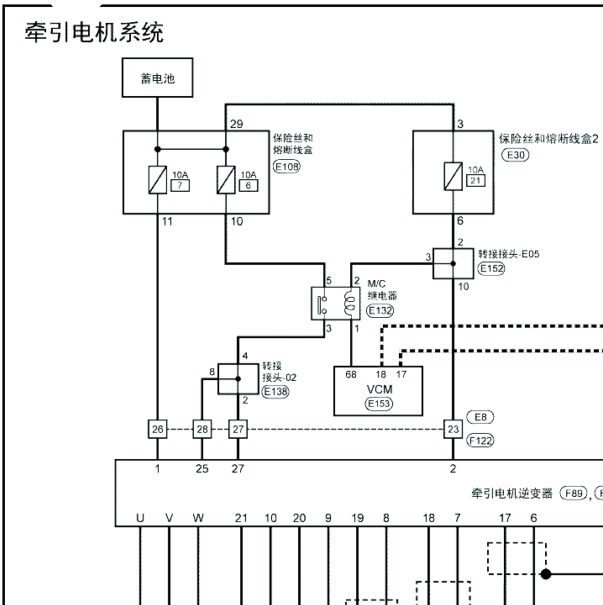 2019年启辰D60EV牵引电机电路图