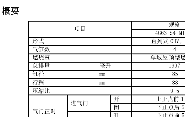 4G63S4M发动机维修手册