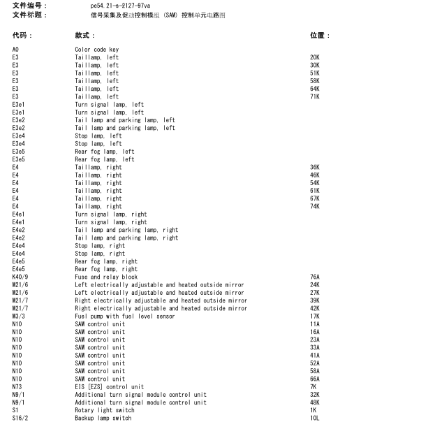 2006年唯雅诺车身电路图