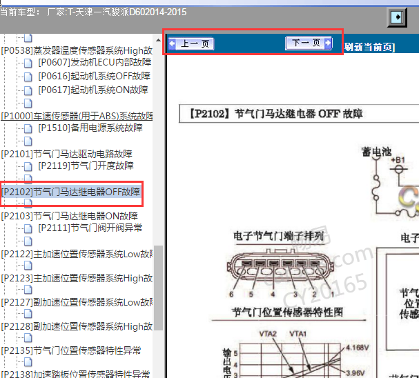 2014-2015年一汽骏派D60 P2012故障码