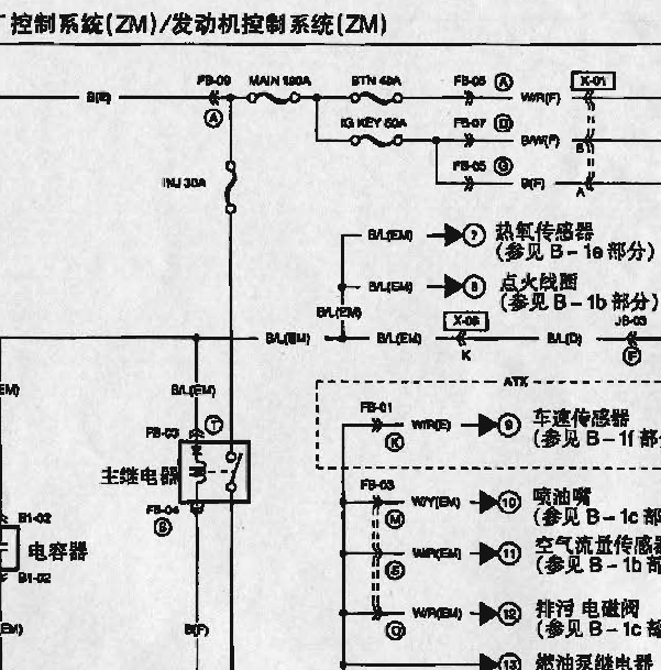 海马福美来发动机电路图