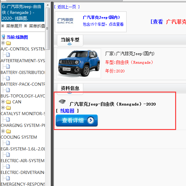 广汽菲克Jeep-自由侠（Renegade）-2020[ 线路图 ]