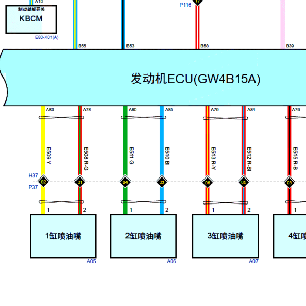2020年哈弗H6喷油线路图