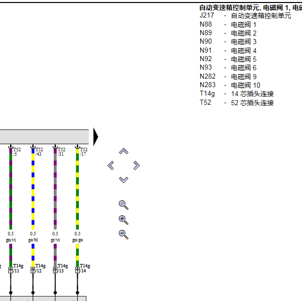 2010年大众波罗变速箱电路图